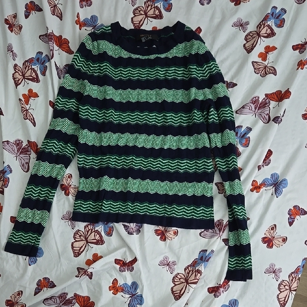Striped Green and Black Sweater